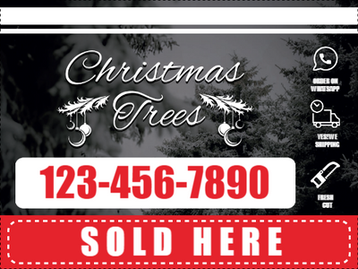 Custom Outdoor Yard Signs Multiple Sizes Christmas Tree