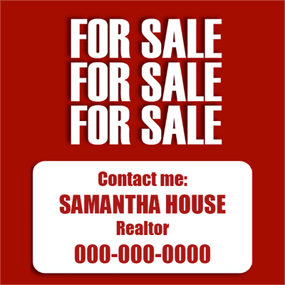 Custom Outdoor Yard Signs Multiple Sizes Agent Name
