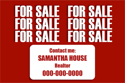 Custom Outdoor Yard Signs Multiple Sizes Agent Name