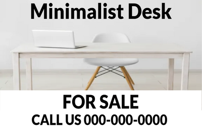 Custom Outdoor Yard Signs Multiple Sizes Minimalist Desk