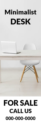 Custom Outdoor Yard Signs Multiple Sizes Minimalist Desk