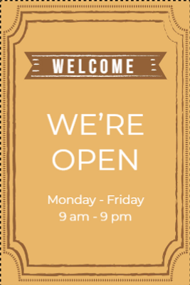 Custom Outdoor Yard Signs Multiple Sizes We Are Open