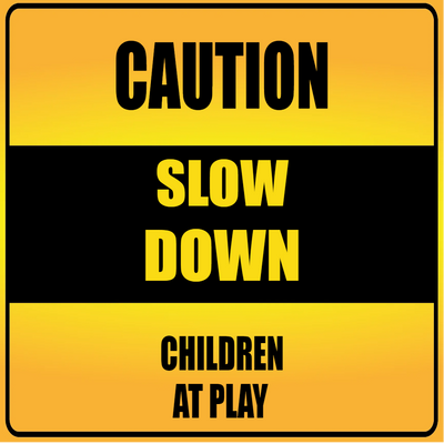 Custom Outdoor Yard Signs Multiple Sizes Caution Slow Down