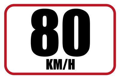 Custom Outdoor Yard Signs Multiple Sizes Speed Limit 80 KM/hr