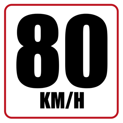 Custom Outdoor Yard Signs Multiple Sizes Speed Limit 80 KM/hr