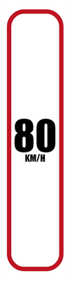 Custom Outdoor Yard Signs Multiple Sizes Speed Limit 80 KM/hr