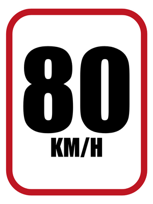 Custom Outdoor Yard Signs Multiple Sizes Speed Limit 80 KM/hr