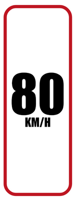 Custom Outdoor Yard Signs Multiple Sizes Speed Limit 80 KM/hr