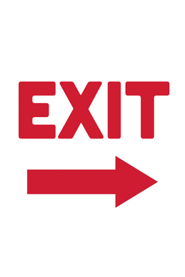 Custom Outdoor Yard Signs Multiple Sizes Exit Way