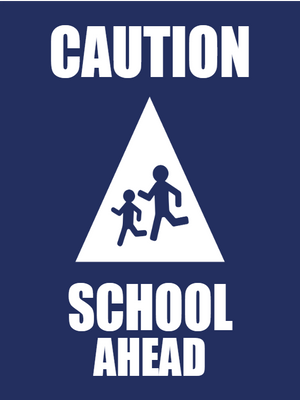 Custom Outdoor Yard Signs Multiple Sizes Caution School Ahead