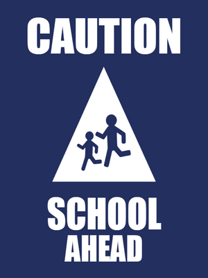 Custom Outdoor Yard Signs Multiple Sizes Caution School Ahead