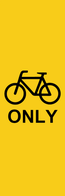 Custom Outdoor Yard Signs Multiple Sizes Bicycle Only