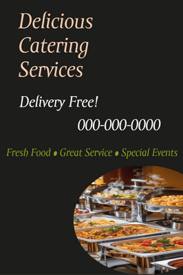 Custom Vinyl Banners Multiple Sizes Delicious Catering