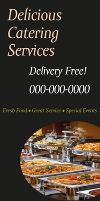Custom Vinyl Banners Multiple Sizes Delicious Catering