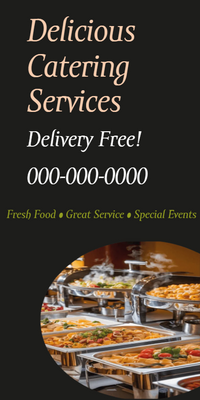 Custom Vinyl Banners Multiple Sizes Delicious Catering