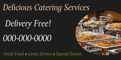 Custom Vinyl Banners Multiple Sizes Delicious Catering