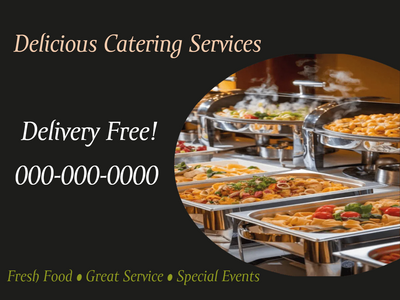 Custom Vinyl Banners Multiple Sizes Delicious Catering