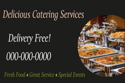 Custom Vinyl Banners Multiple Sizes Delicious Catering