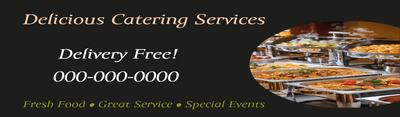Custom Vinyl Banners Multiple Sizes Delicious Catering