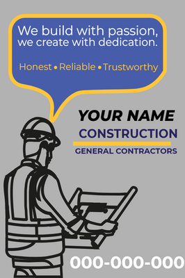 Custom Vinyl Banners Multiple Sizes Contractor Signs