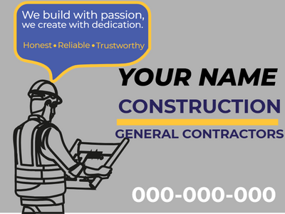 Custom Vinyl Banners Multiple Sizes Contractor Signs