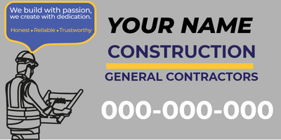 Custom Vinyl Banners Multiple Sizes Contractor Signs