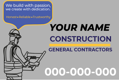 Custom Vinyl Banners Multiple Sizes Contractor Signs