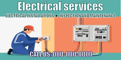 Custom Vinyl Banners Multiple Sizes Electrical Services