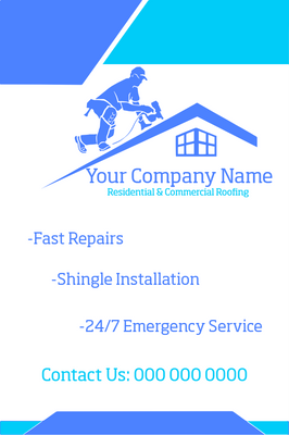 Custom Vinyl Banners Multiple Sizes Roofing Services