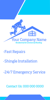 Custom Vinyl Banners Multiple Sizes Roofing Services