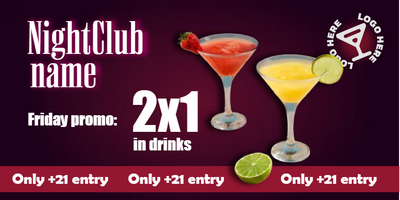Custom Vinyl Banners Multiple Sizes Night Club