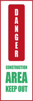 Custom Outdoor Yard Signs Multiple Size Danger Construction Area