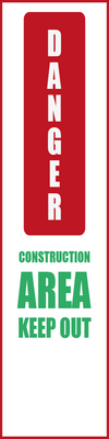 Custom Outdoor Yard Signs Multiple Size Danger Construction Area