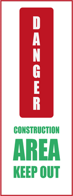 Custom Outdoor Yard Signs Multiple Size Danger Construction Area