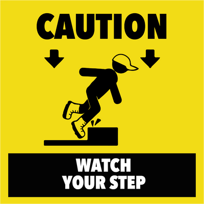 Custom Outdoor Yard Signs Multiple Sizes Watch Your Step