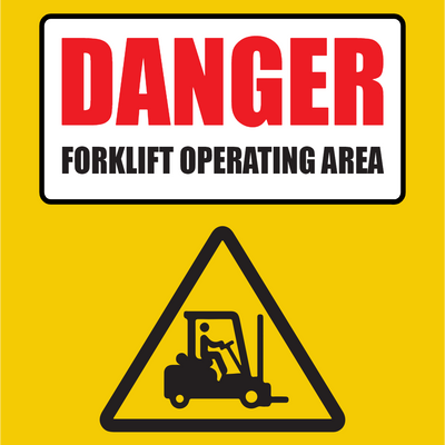 Custom Outdoor Yard Signs Multiple Sizes Forklift Operating Area