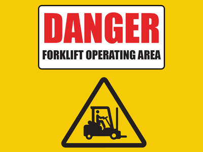 Custom Outdoor Yard Signs Multiple Sizes Forklift Operating Area