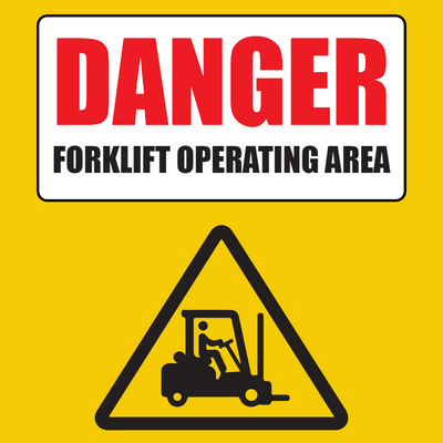 Custom Outdoor Yard Signs Multiple Sizes Forklift Operating Area