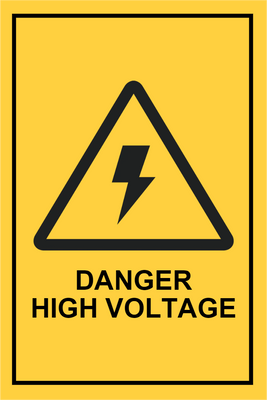 Custom Outdoor Yard Signs Multiple Sizes Danger High Voltage