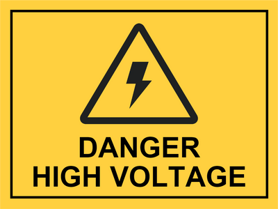 Custom Outdoor Yard Signs Multiple Sizes Danger High Voltage