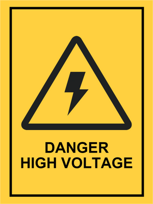 Custom Outdoor Yard Signs Multiple Sizes Danger High Voltage