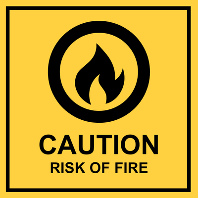 Custom Outdoor Yard Signs Multiple Sizes Caution Fire