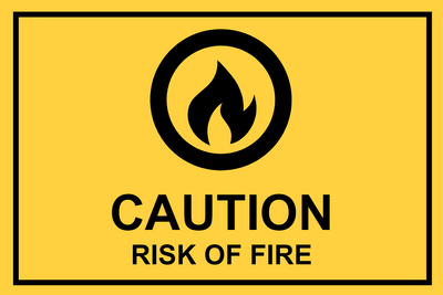 Custom Outdoor Yard Signs Multiple Sizes Caution Fire