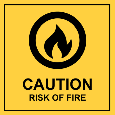 Custom Outdoor Yard Signs Multiple Sizes Caution Fire