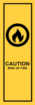 Custom Outdoor Yard Signs Multiple Sizes Caution Fire