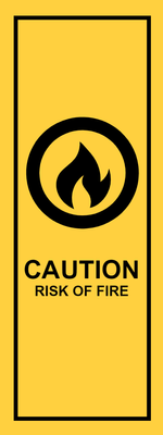 Custom Outdoor Yard Signs Multiple Sizes Caution Fire