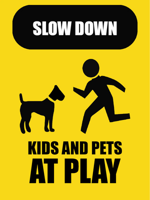 Custom Outdoor Yard Signs Multiple Sizes Pet Kids At Play