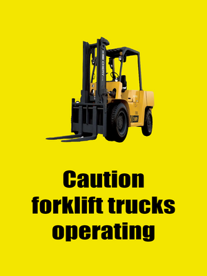 Custom Outdoor Yard Signs Multiple Sizes Caution Forklifts Operating