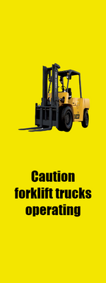 Custom Outdoor Yard Signs Multiple Sizes Caution Forklifts Operating