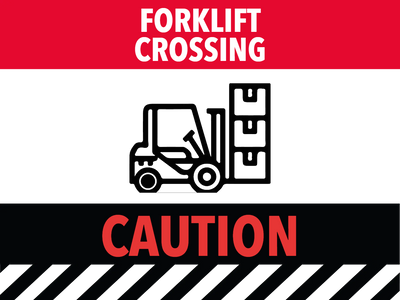 Custom Outdoor Yard Signs Multiple Sizes Forklift Crossing